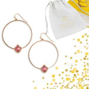 Kendra Scott Rose Gold Elberta Hoop Earrings